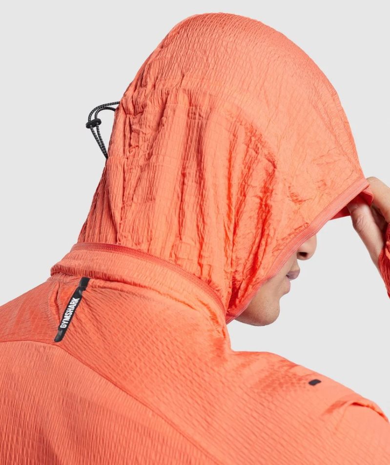 Men's Gymshark Speed Evolve Windbreaker Orange | NZ 8ZITBR